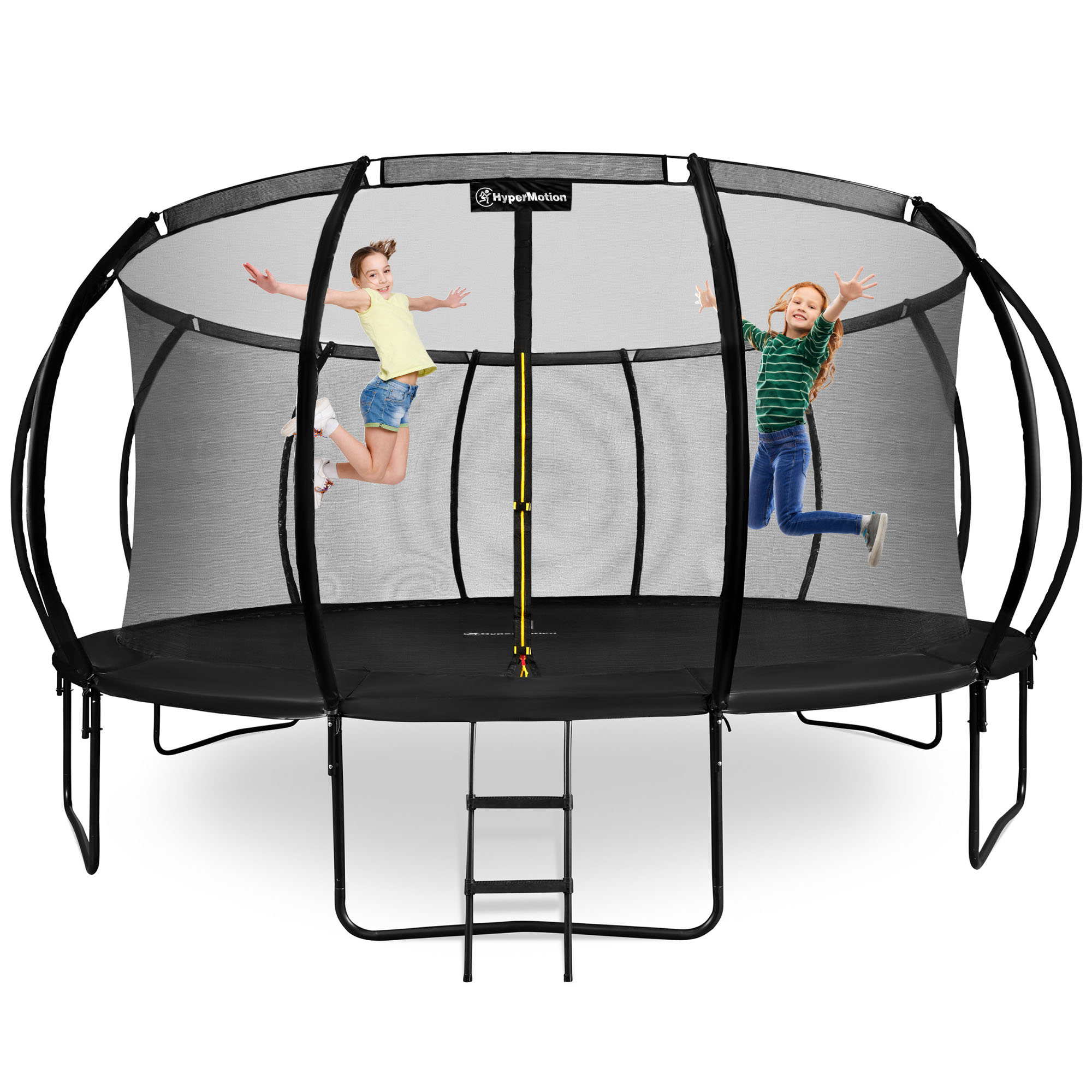 XXL Hyper Motion záhradná trampolína 487 cm 16 ft s rebríkom a sieťou 150 kg